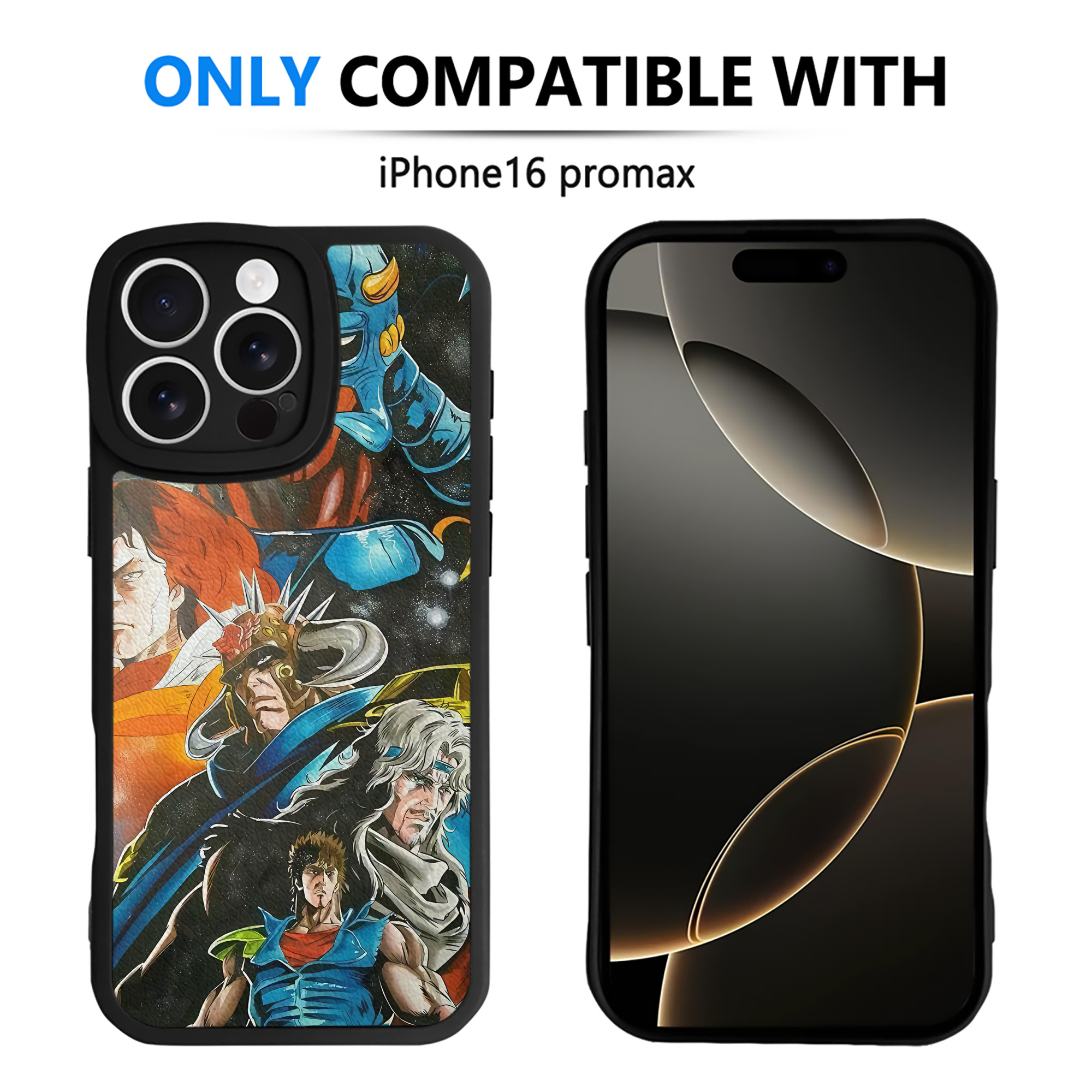 （画像用） 北斗の拳 Fist of the North Star 【iPhone 16シリーズ対応】シリコンスマホケース（レザー調） 材質：シリコン